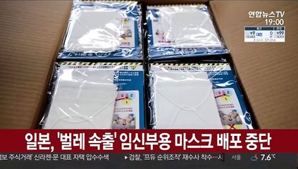 일본, '벌레 속출' 임신부용 마스크 배포 중단