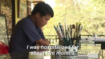 Cambodian double amputee artist fights stigma through art