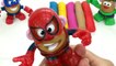Learn Colors with Play Doh Modelling Clay and Marvel Avengers Cookie Cutter Surprise Mr Potato Head