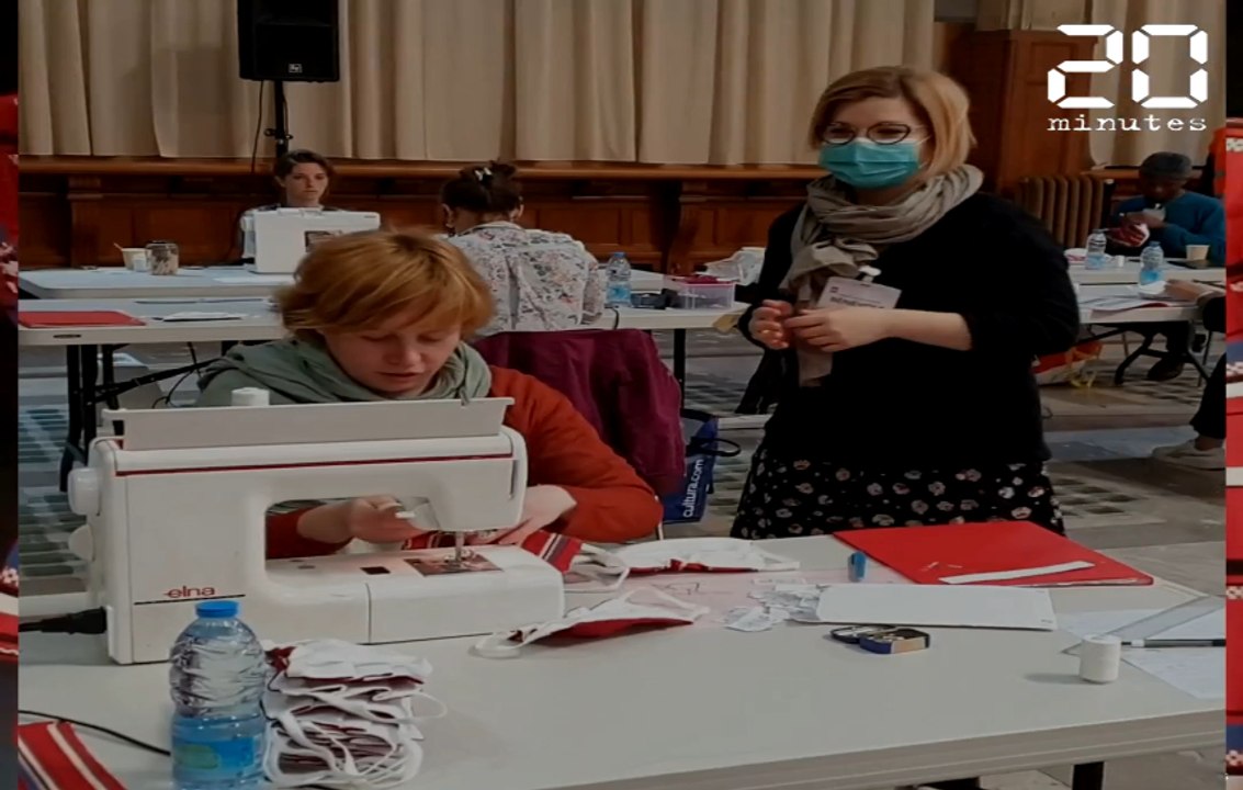 Coronavirus: Un atelier de confection de masques en mairie de Lille