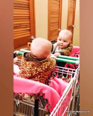 Funny Babies See Mirror For The First Time
