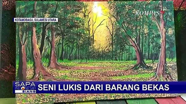 Bukan di Atas Kanvas, Seniman Asal Kotamobagu Manfaatkan Bahan Ini Untuk Melukis