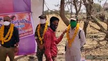 विश्व हिंदू परिषद बजरंग दल के पदाधिकारियों द्वारा किया गया  स्वागत