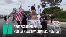 Manifestantes en Estados Unidos piden que se reactive la economía