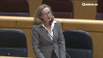 Calviño responde a las críticas del PP: "Nosotros no estamos hartos de ustedes, estamos esperando a que nos apoyen y estén a la altura"
