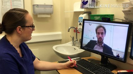 Video demonstration online consultation between Consultant Gastroenterologist Roisin Bevan & Michael Butler, Outpatients & Pathways Manager