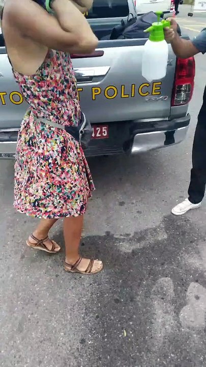 Disinfecting Tourists During Evacuation