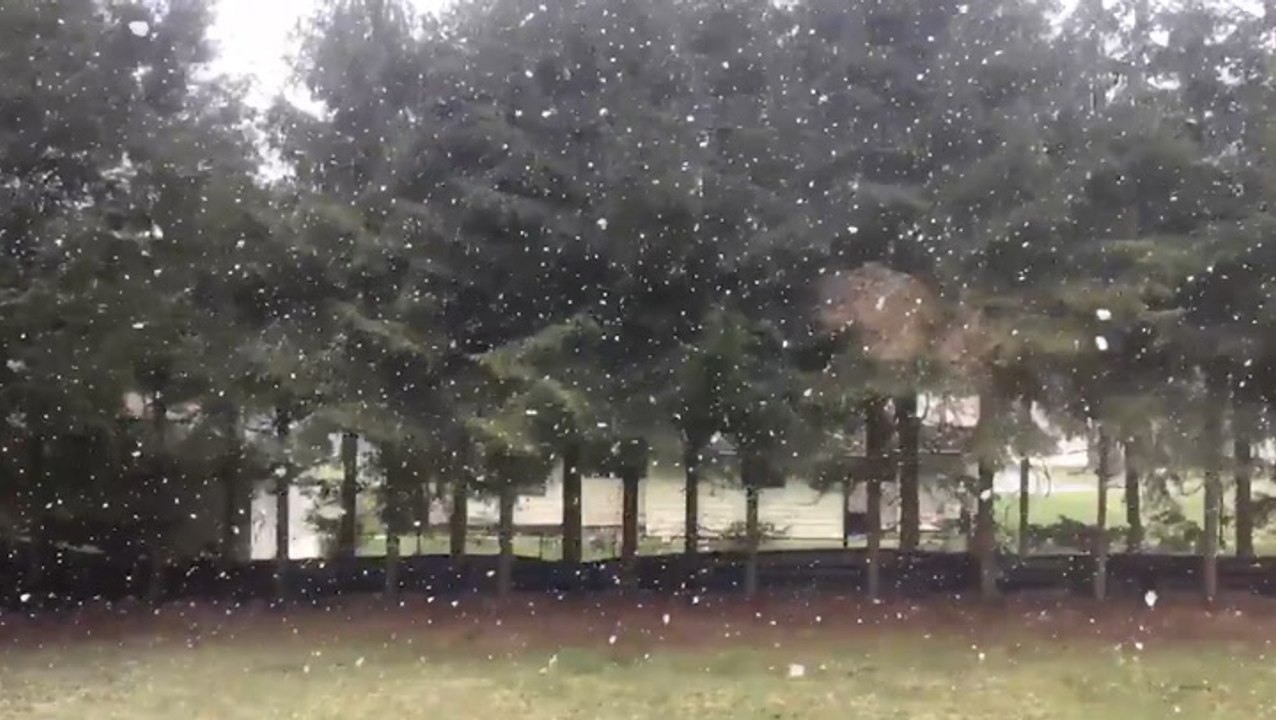 Slow-mo video makes snowfall look like a snow globe