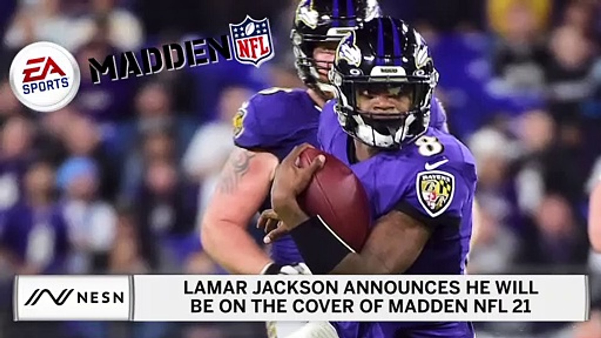 Lamar Jackson Shares He Will Be On Cover Of Madden NFL 21 - video