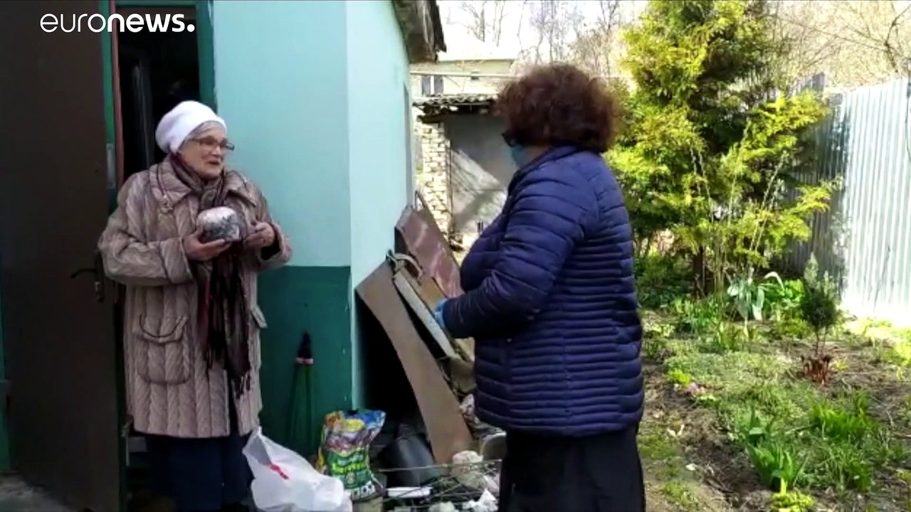 Isolierte Senioren in Moskau