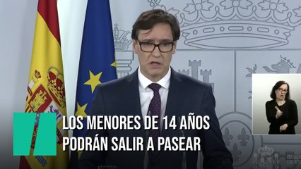 Los menores de 14 años podrán salir a dar paseos