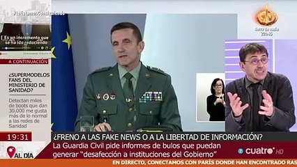 Monedero dice en ‘Cuatro al Día’ que «hay que hacer algo con OKDIARIO»