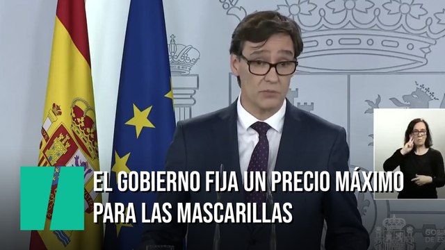 El Gobierno fija un precio máximo de mascarillas quirúrgicas de 0,96€