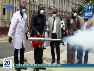 RTG / Covid 19 - opération de désinfection du CHUL ce jour