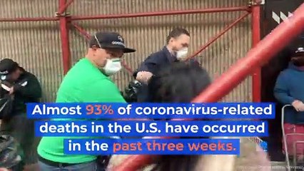 Скачать видео: US Records Lowest Coronavirus-Related Deaths in 2 Weeks