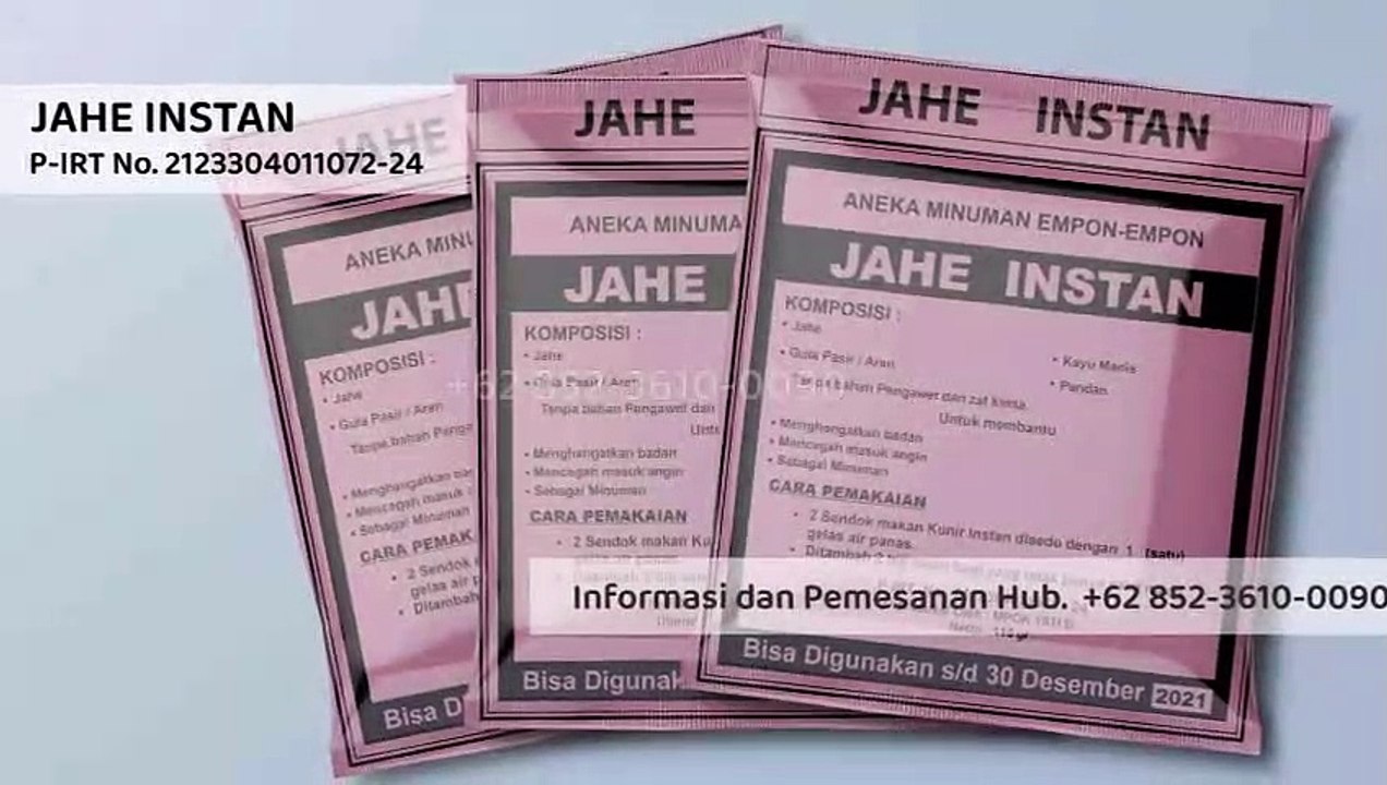 TERLARIS!!! +62 852-3610-0090 | Jahe Instan