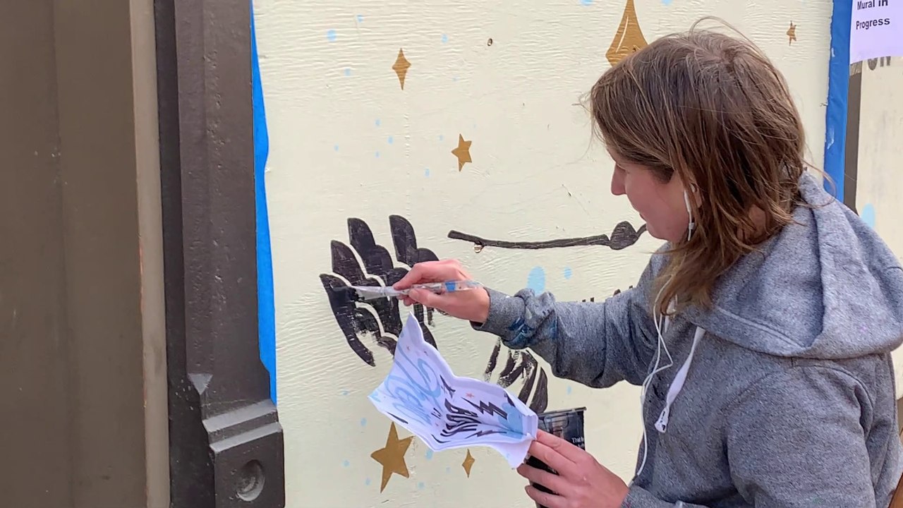 “Amanda Bishop”, “Tara Velan ” @  “Wakuda “  “Seattle “   “Artists”  interviewed about their wonderful Murals during COVID 19