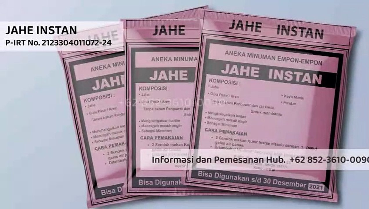BEST SELLER!!! +62 852-3610-0090 | Jual Jahe Instan