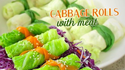 EAT HEALTHY LIVE HEATHLY WITH CABBAGE ROLLS WITH MEAT