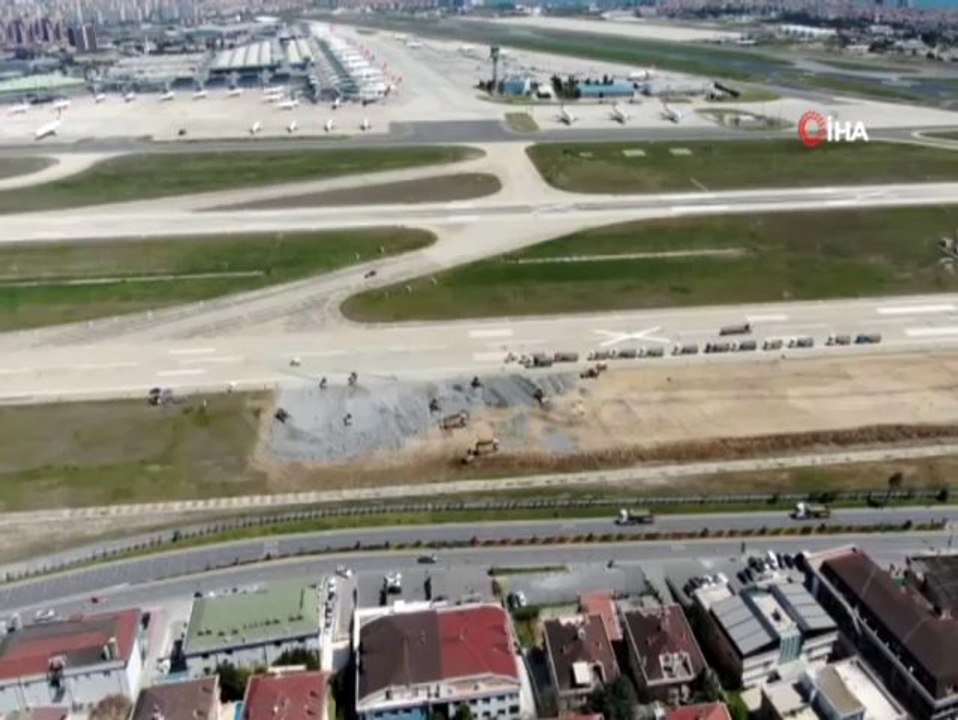 Atatürk Havalimanı'nda yapılan hastane aşama aşama havadan görüntülendi