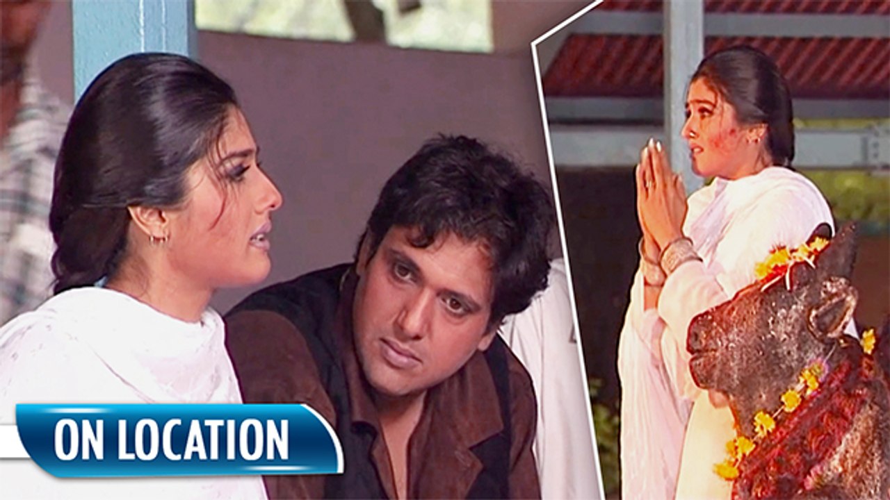 On The Sets Of Pardesi Babu | Govinda | Raveena Tandon | Flashback Video