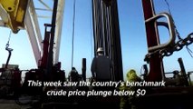 What do negative crude oil prices mean at the pump