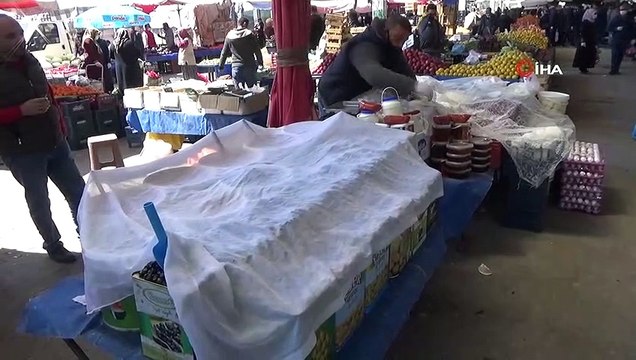 Pazarcı esnafından ilginç korona virüs önlemi