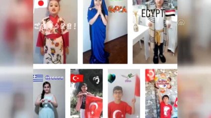 İlkokul öğrencilerinden video ile bayram coşkusu