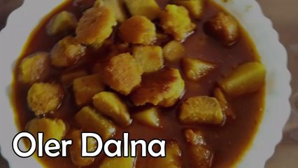 Oler Dalna Bengali Style Recipe -- নিরামিষ ওলের ডালনা -- Quick Bengali Recipe