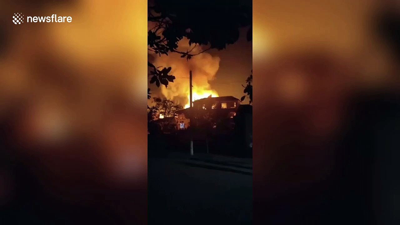 Chemical factory in China explodes into huge ball of flames