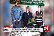 Detienen a sujetos que realizaban pruebas rápidas del COVID-19 en la calle