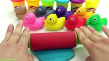 Learn Colors with Play Doh Ducks with Talking Tom Ice Cream PJ Masks cookie cutter and Surprise Toys