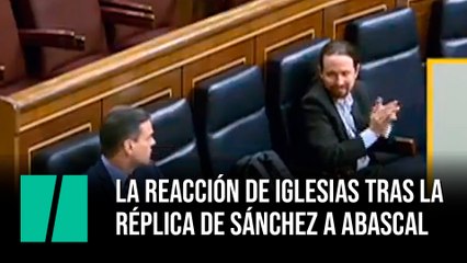 La reacción de Pablo Iglesias tras la réplica de Sánchez a Abascal
