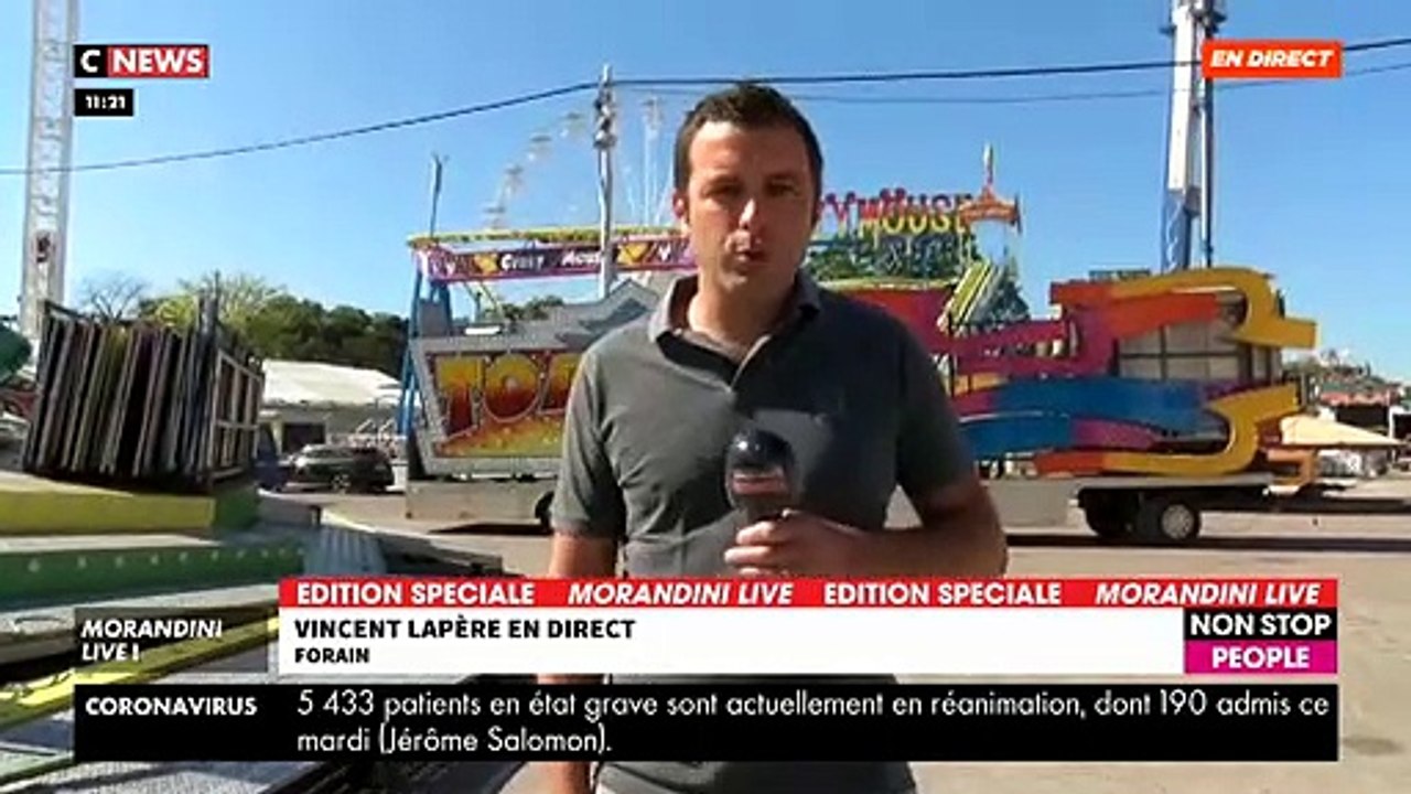 Annulation de la Foire du Trône: Le forain Vincent Lapère témoigne dans « Morandini Live » sur CNews et Non Stop People - VIDEO