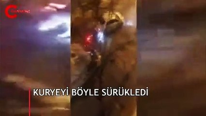 Tartıştığı kuryeyi metrelerce sürükledi: Serbest kaldı