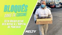 Bloqués : Seth Gueko qui offre des repas à l'Hôpital de Pontoise