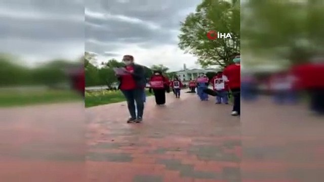 - ABD'de hemşirelerden Beyaz Saray önünde protesto- 'Daha fazla hemşire ölmeden harekete geçin'