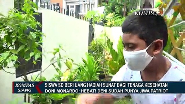 Melalui KompasTV, Bocah SD Beri Uang Hadiah Sunat untuk Tim Medis Corona