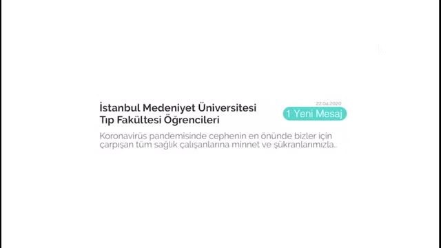 Tıp fakültesi öğrencilerinden sağlık çalışanlarına teşekkür