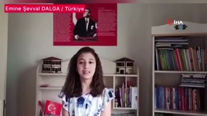 4 ülkeden 5 çocuk, 23 Nisan’ı şiir okuyarak kutladı