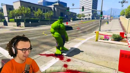 THE HULK vs 5-STAR WANTED LEVEL in GTA 5! (★★★★★)