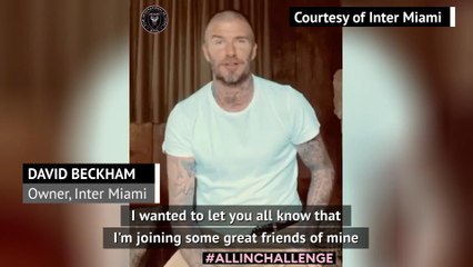 Beckham announces his involvement in the 'All In Challenge'