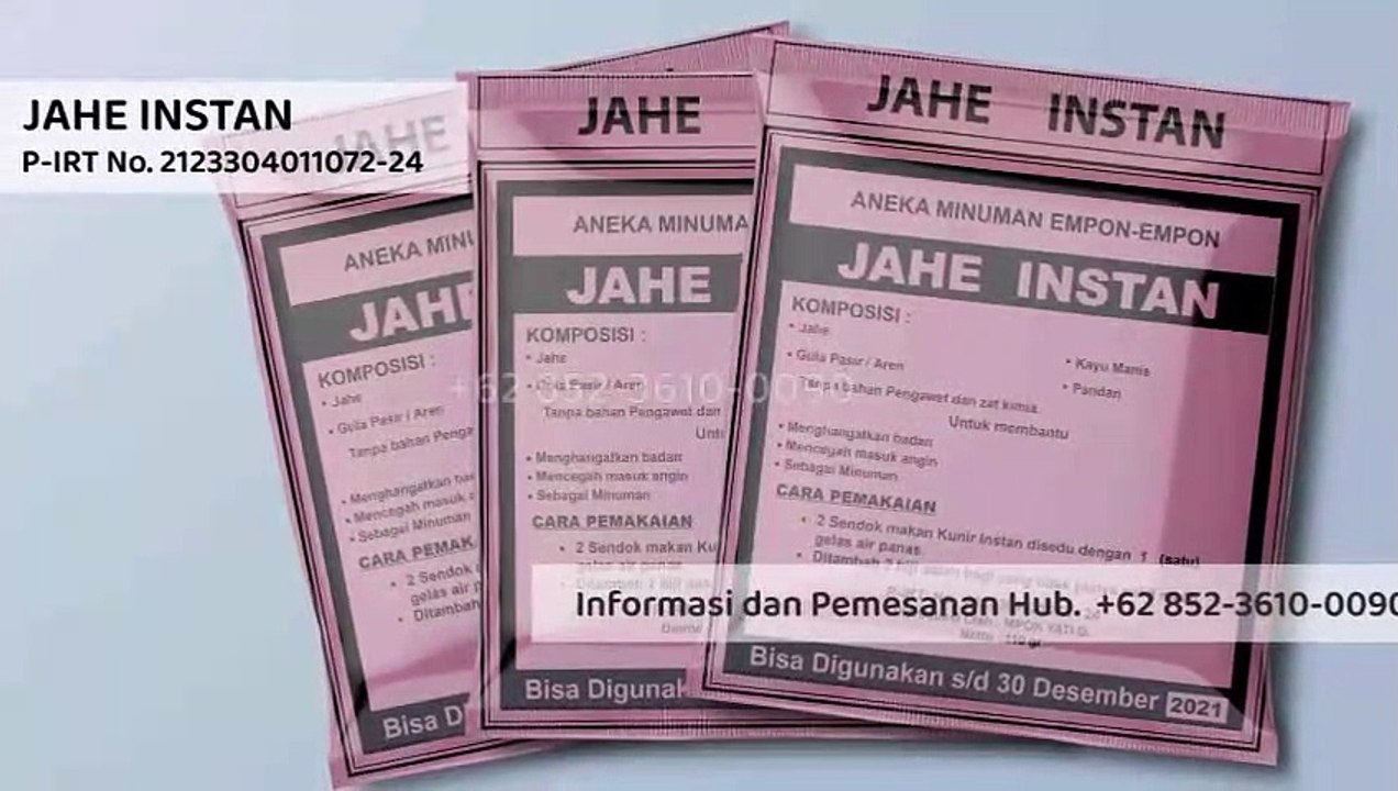 TERLARIS!!! +62 852-3610-0090 | Jahe Wangi Instan