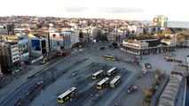 4 günlük sokağa çıkma kısıtlaması sonrası Kadıköy Meydanı'nda sessizlik hakim