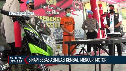 3 Narapidana Bebas Asimilasi Kembali Mencuri Motor