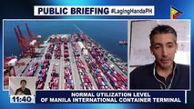 #LagingHanda | Normal utilization level sa Manila International Container Terminal