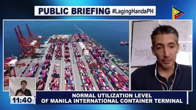 #LagingHanda | Normal utilization level sa Manila International Container Terminal