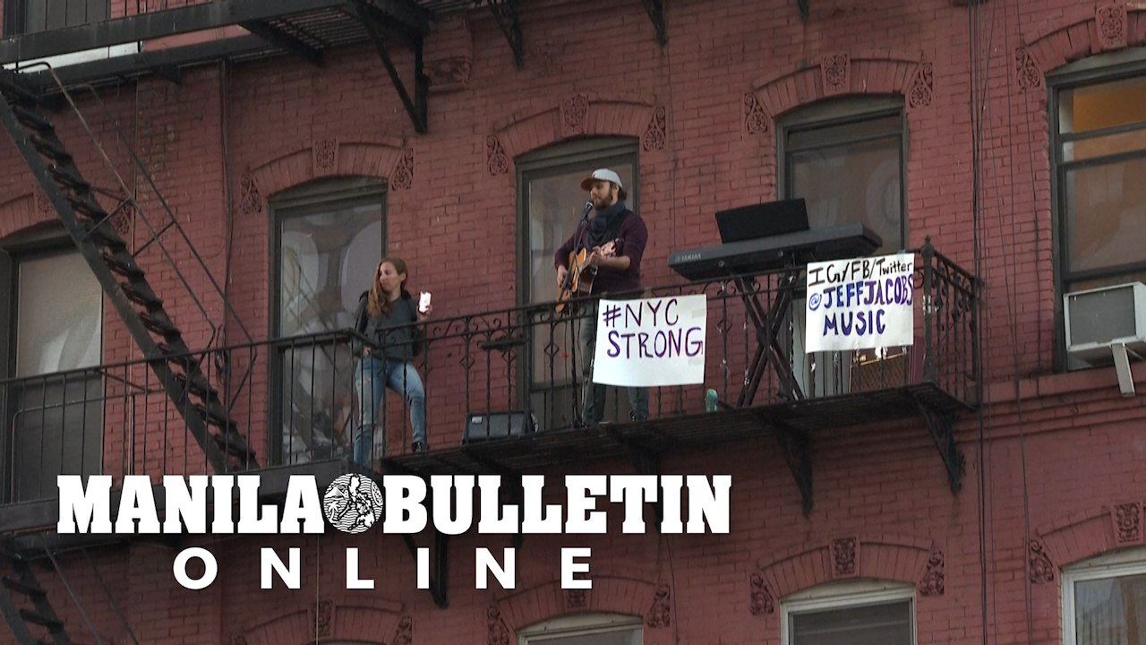 New York musician gives improvised balcony concerts