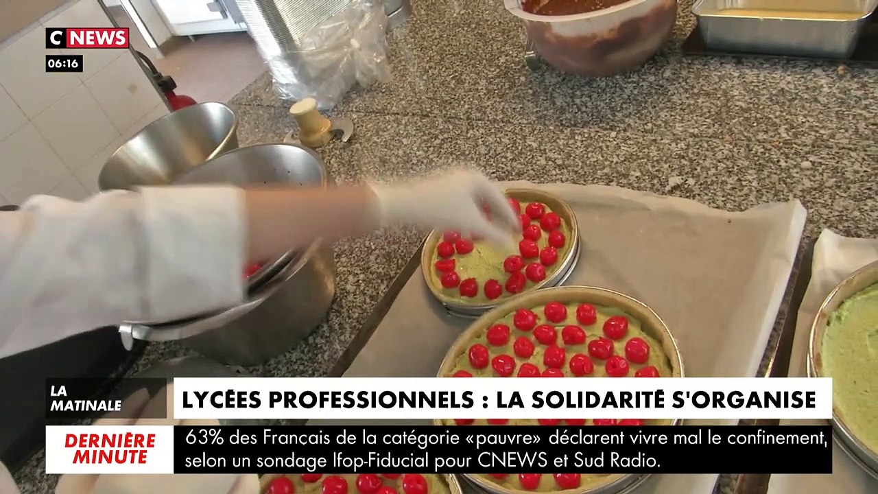 Coronavirus - Des élèves d’un lycée professionnel à Paris se mobilisent pour offrir des repas et des masques au personnel soignant et aux SDF - VIDEO