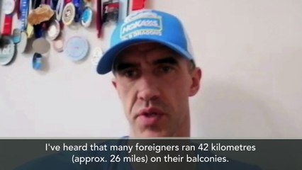 Russian Dmitry Yakukhny completes 10-hour run around his bed